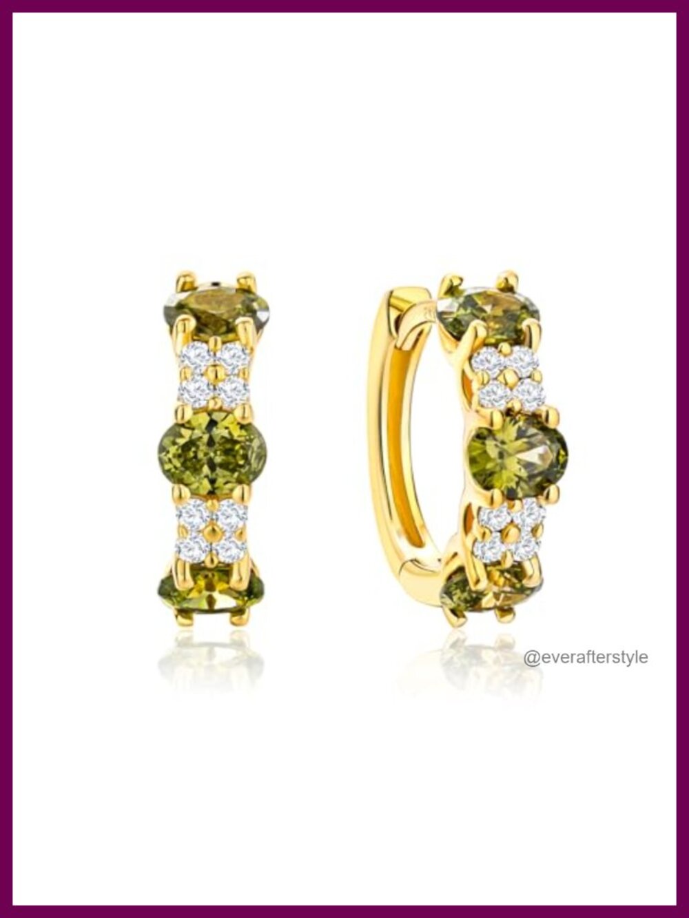 Small Huggie Hoop Earrings 925 Sterling Silver Gold Plated Birthstone Hoops
